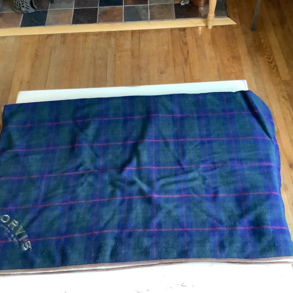 ORVIS double layer tartan plaid fleece throw blanket - Picture 5 of 10
